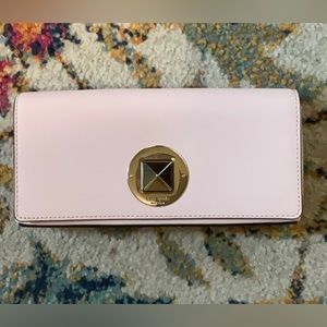 - Kate Spade LIGHT Pink Leather Clutch- in great shape.